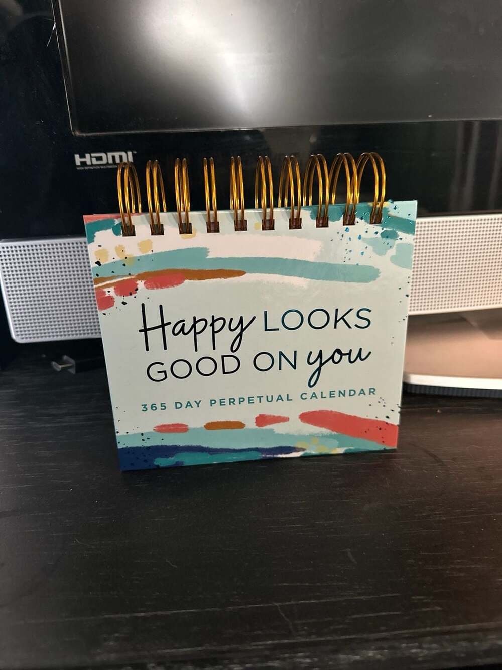 Pembrook Happy Looks Good On You 365 Day Perpetual Desktop Flip Calendar